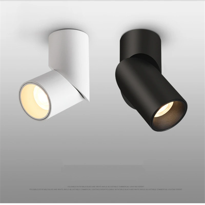 Складной поворотный потолочный светильник Точечный для подсветки монтируемый