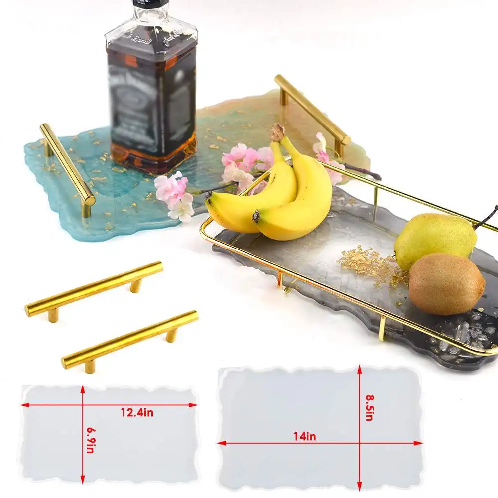 Большой поднос для фруктов чая клея силиконовая форма набор из смолы рукоделия