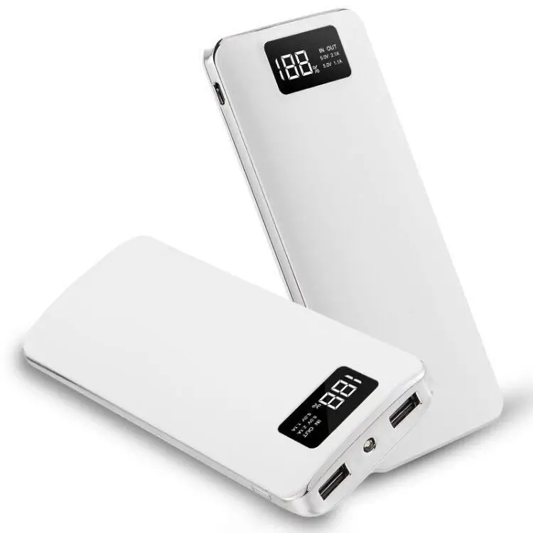 white 20000mAh Xiao mi бренд QI 3,0 power Bank 30000 мАч водонепроницаемое портативное зарядное устройство 2 USB mi power bank ультратонкий купить 2 получить скидку 10% дропшиппинг - Color: white 20000mAh
