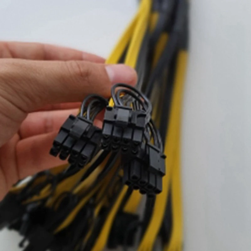 5Pcs Mining Machine Graphics Cable 1 to 3 6Pin+ 2Pin Adapter 6Pin Gpu Btc 12Awg+18Awg Btc(50+20cm) | Электроника