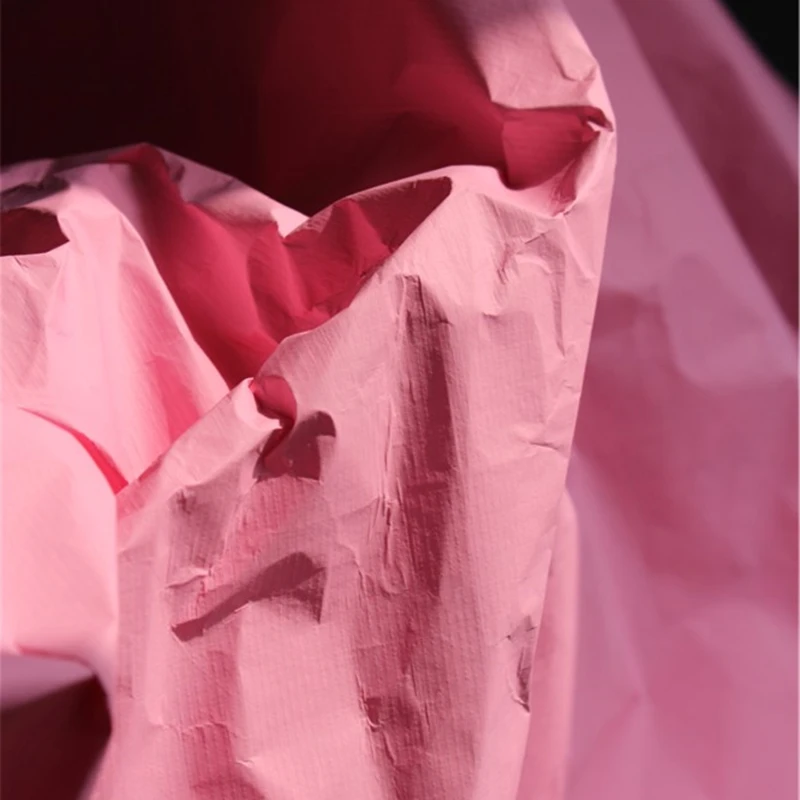 

Pink Soft Tyvek Washing Breathe Paper Waterproof DIY Patches Background Decor Wallet Bag Coat Clothes Designer Fabric
