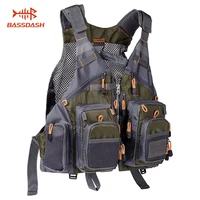 bassdash breathable fishing vest outdoor sports fly swimming adjustable vest fishing tackle
