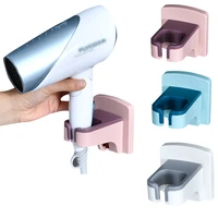 wall mounted hair dryer holder no drilling bathroom hairdryer stand high quality abs storage shelf waterproof bathroom hook