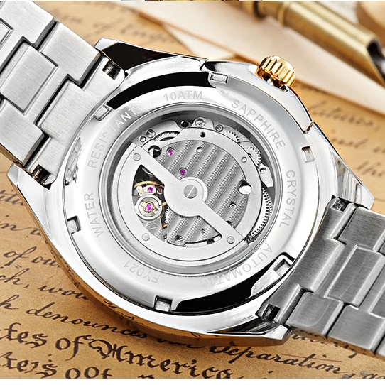 

CISSDEN Men Watches tourbillon Fashion Men Automatic Watches Stainless Steel Wateproof 100M Men Business Watch Luxury Mechanical