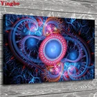 Стразы, алмазная живопись, красочная психоделическая Алмазная вышивка, полная квадратная Круглая Полная Алмазная мозаика, настенная наклейка