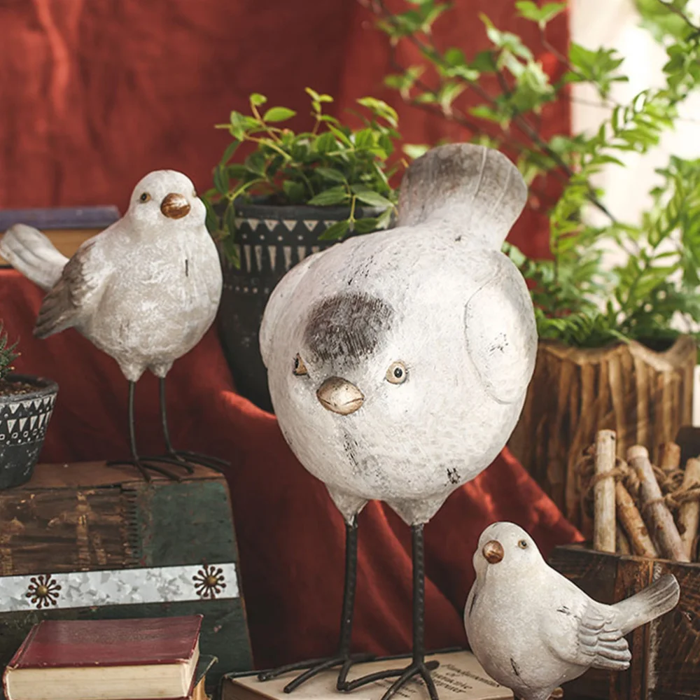 

1pc Emulation Bird Decoration Garden Resin Bird Ornament Bird Craft Bird