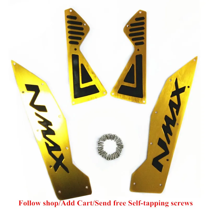 Gold Модифицированная мотоциклетная подножка nmax, подножка для ног, подножка для yamaha nmax155 nmax - Цвет: Gold