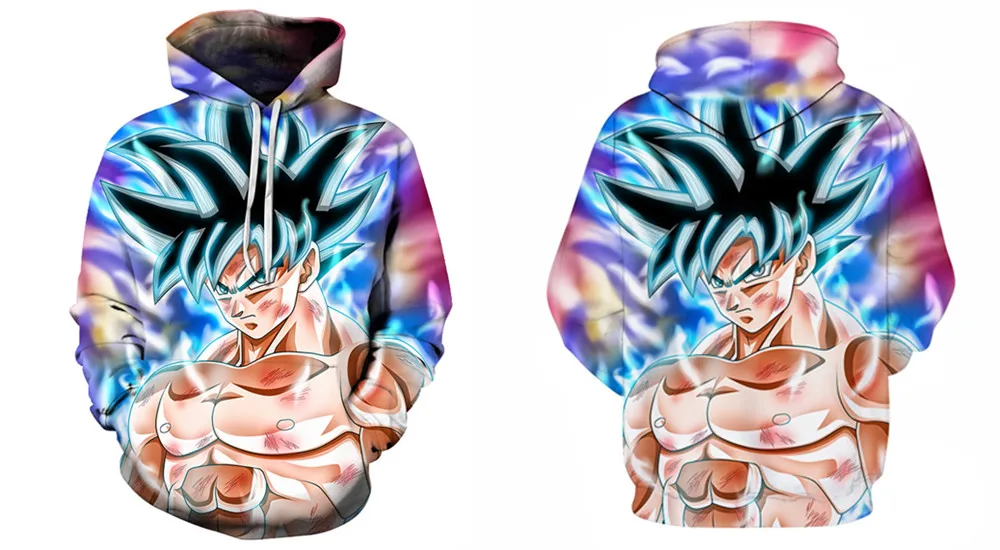 Дизайн Dragon Ball Z Goku толстовки DBZ толстый Гоку печать 3D Толстовка с капюшоном для мужчин и женщин Harajuku верхняя одежда унисекс Толстовка
