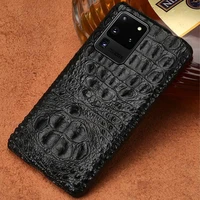 natural real crocodile phone case for samsung galaxy s20 ultra 20 plus a50 a51 a70 s10 s9 s8 cover for samsung note 20 10 9 8