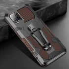 Противоударный чехол M32 M12 2021, роскошный чехол с зажимом для ремня, задняя крышка, чехол для Samsung Galaxy A52S A42, тонкая подставка, чехол для Galaxy A22, A 32, 03S