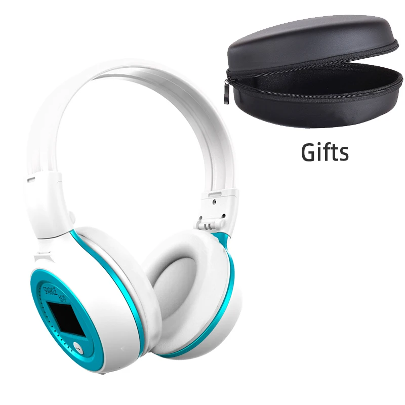 Хорошее качество,, Zealot B570, стерео Беспроводная гарнитура, Bluetooth наушники, повязка на голову, гарнитура с FM TF, светодиодный индикатор для mp3 - Цвет: Blue