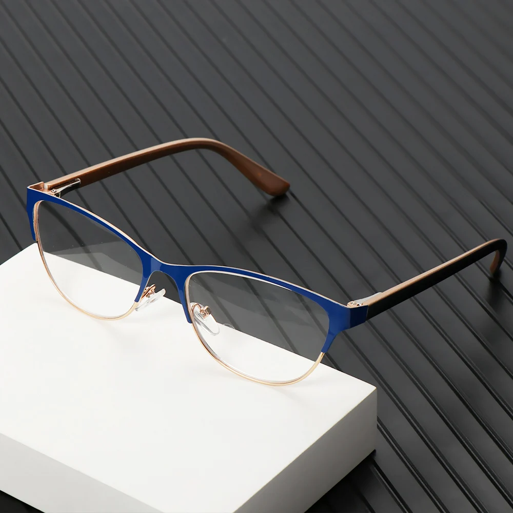 Модные классические металлические очки для чтения женщин и мужчин