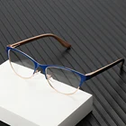 Модные классические металлические очки для чтения для женщин и мужчин, очки для дальнозоркости, оптические очки для пожилых с защитой от усталости, диоптрии + 1,0  3,5