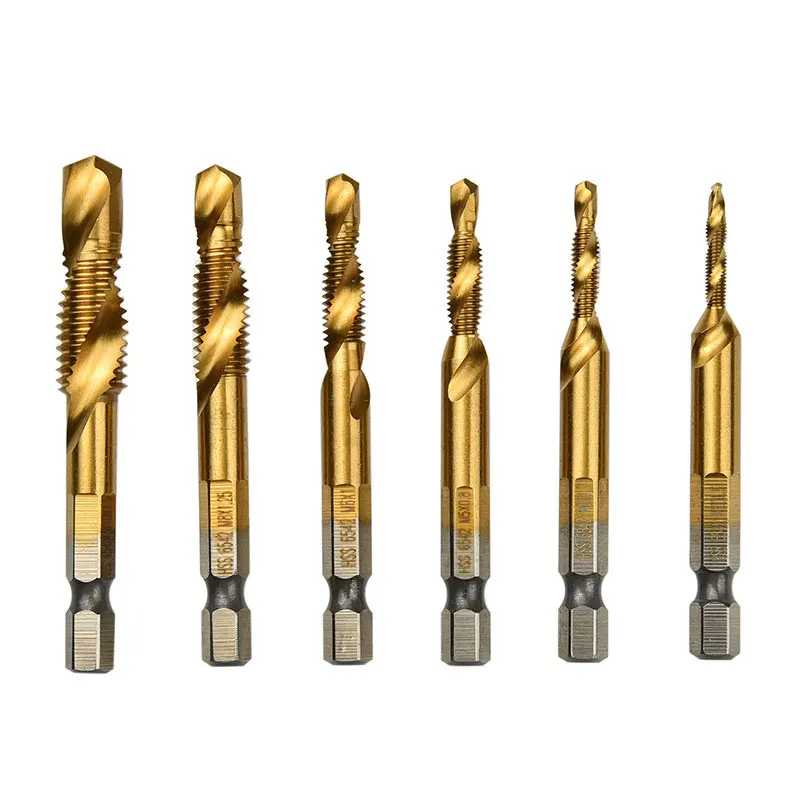 

Composite Tap 6pcs 1/4 Thread Spiral Screw Hexagonal Screw Drill Bit Part DC120