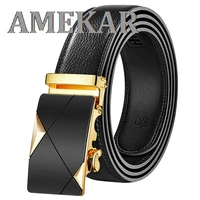 mens fashion belt pu leather automatic buckle men black belt designer popular casual business male belts luxury 3 5 cm