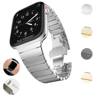 band for apple watch series 5 4 3 2 40mm 44mm 38mm 42mm sport bracelet strap for iwatch band metal loop accessories