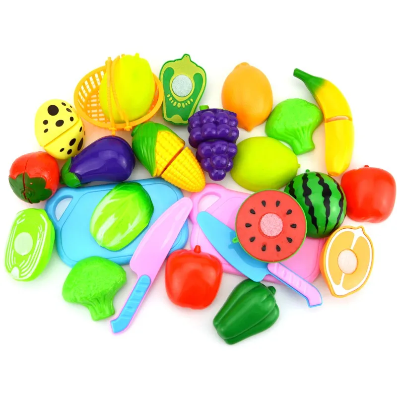 Пластиковые игрушки для малышей классическая кухня еды ролевые резка овощей