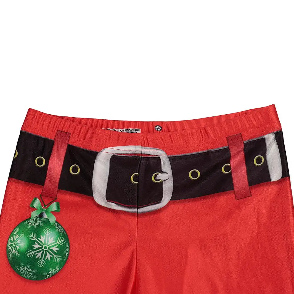 

Cosdaddy Women 3D Printed Sexy Leggings Christmas Party Cosplay Costume Santa Show Elastic Thight Pants