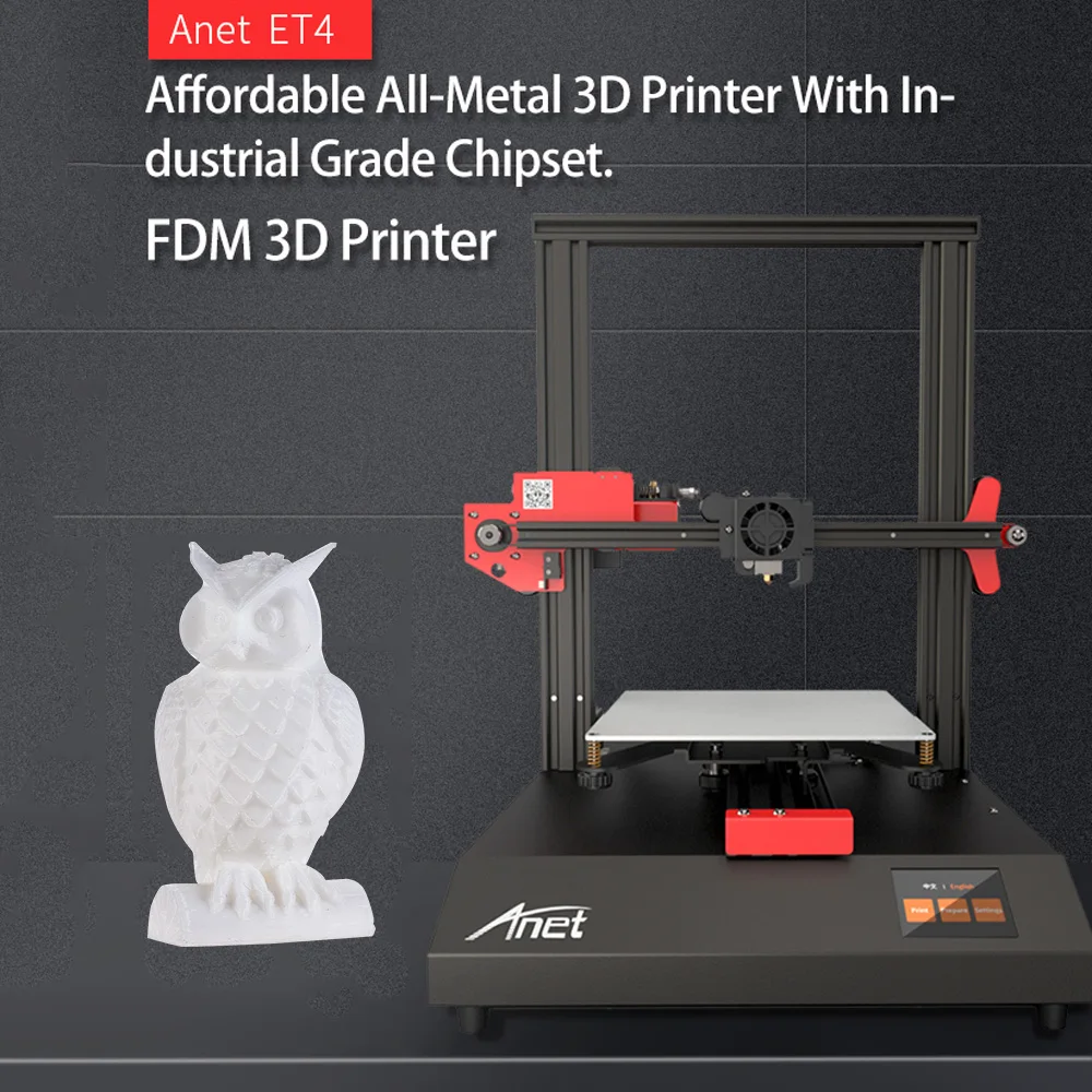 Anet ET4 3d принтер 10 минут в сборке с 2,8 дюймовым цветным сенсорным экраном печать/Обнаружение нити/автоматическое выравнивание