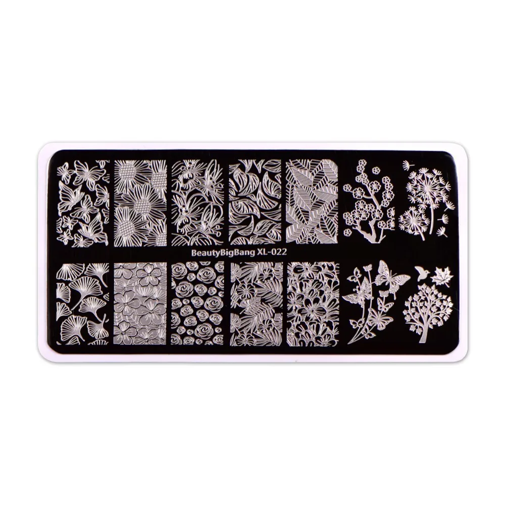 

6*12cm BeautyBigBang Nail Stamping Autumn Theme Rectangle Plates Nail Stamper Image Manicure Tool Stencil Nail Plate