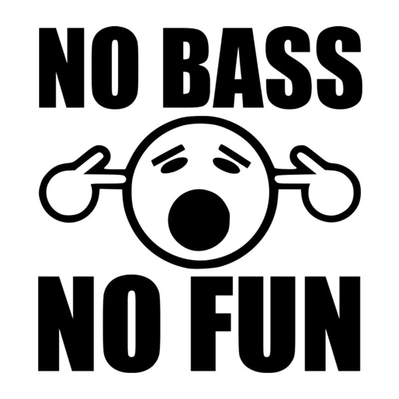 

NO BASS NO FUN Car Sticker Funny Vinyl Personality Decal Car Bumper Decoration Accessories Car Sticker, ZWW0674, 15cm*16cm