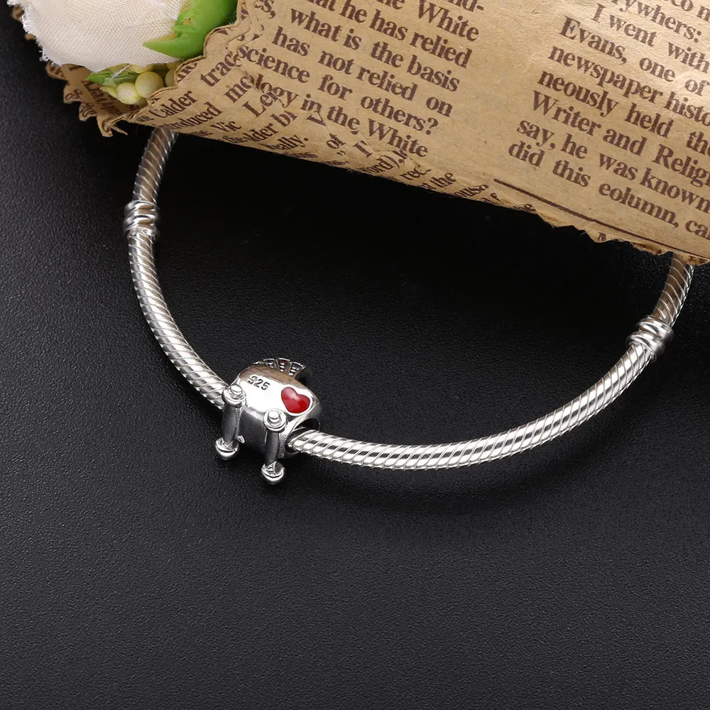 

SHADOWHUNTERS Authentic 925 Sterling Silver Baby Carriage Charms With Colorful Zircon DIY Jewelry Beads For Women Fashion Gift
