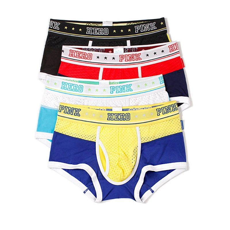 Мужские трусы дышащие боксеры хлопковое Сетчатое Мужское нижнее белье u образный