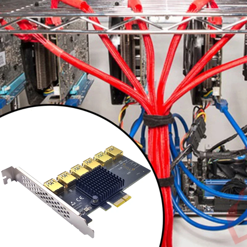 Плата расширения PCI Express Gold PCIE PCI-E от 1 до 6 USB 3 0 усилитель концентратора X16 1X 16X