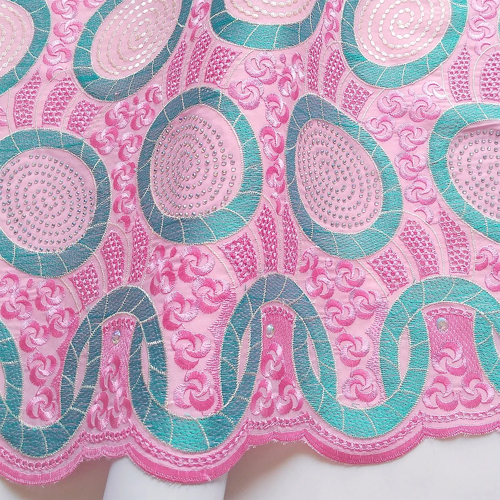 

Pink Swiss Voile Lace in Switzerland 2021 Nigerian Lace Fabrics 5 Yards Embrodered Wedding Material French Cotton Lace Fabric