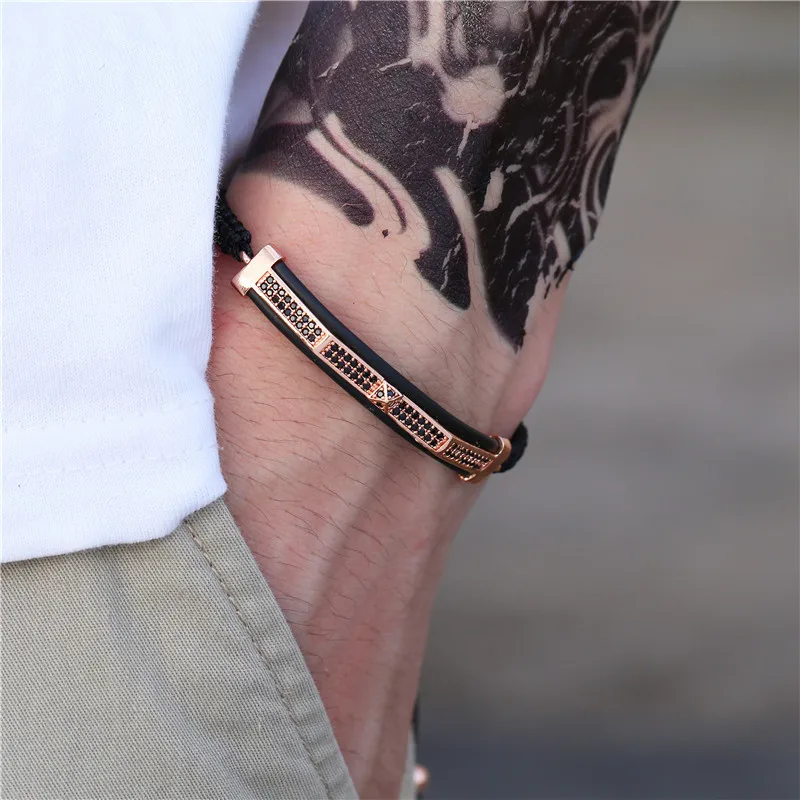 

High quality adjustable copper bracelet fashion men bracelets for women jewellery pulsera hombre armband accessories bileklik