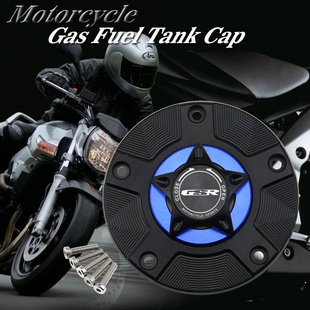 

Gas Fuel Tank Cap for Suzuki GSR400 2006-2008 GSR600 GSR 750 600 400 250 Motorcycle CNC Quick Release Cover