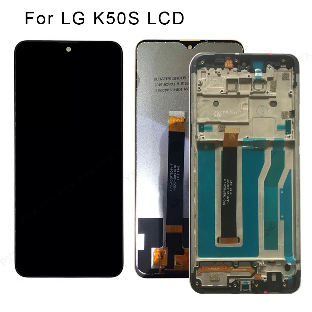 Оригинальный 6 5 ''ЖК-дисплей для LG K50S LM-X540 шт. детали замены LMX540HM с рамкой |