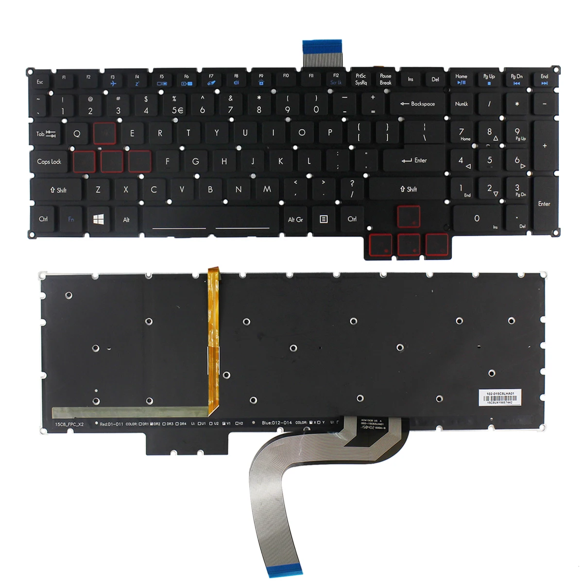 

Клавиатура с подсветкой для ноутбука Acer Predator G9-791, G9-792, G9-793