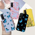 Чехол для Vivo Y20 красивая бабочка противоударный нескользящий Силиконовый чехол Конфеты чехлы на Vivo Y20 Y20i V2029 Y 20 задняя крышка сумка