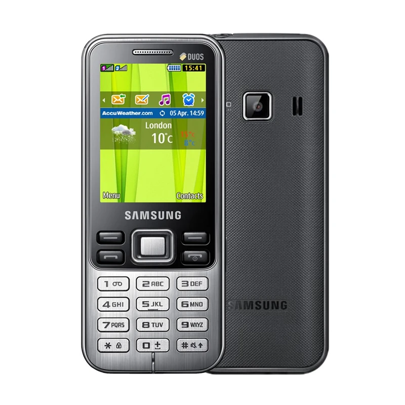 samsung c3322 dual sim unlocked mobile phone gsm 2 2 2mp fm bluetooth original refurbished cellphone free global shipping