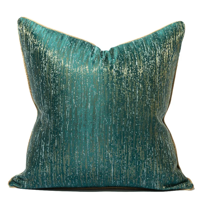 

Modern Light Luxury Jacquard Cushion Cover Blue Orange Green Abstract Striped Decorative Pillows Home Sofa Backrest Pillowcase