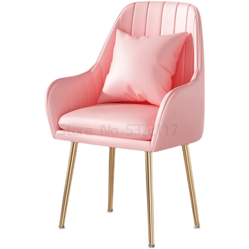 

Nordic Light luxury dining chair household makeup chair simple bedroom chair dining table stool back desk