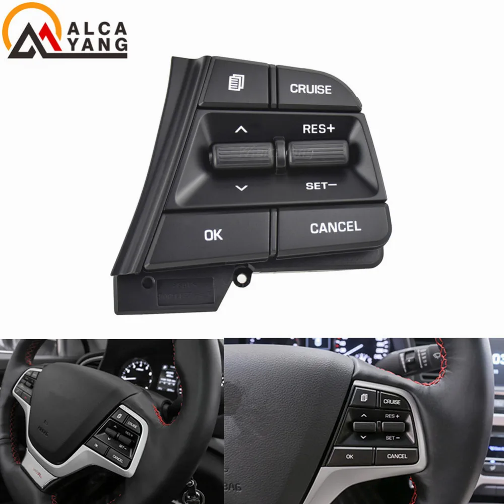 

For Hyundai Movable Collar Solaris elantra 1.6L Cruise Control Multifunction Steering Wheel Button Switch car accessories