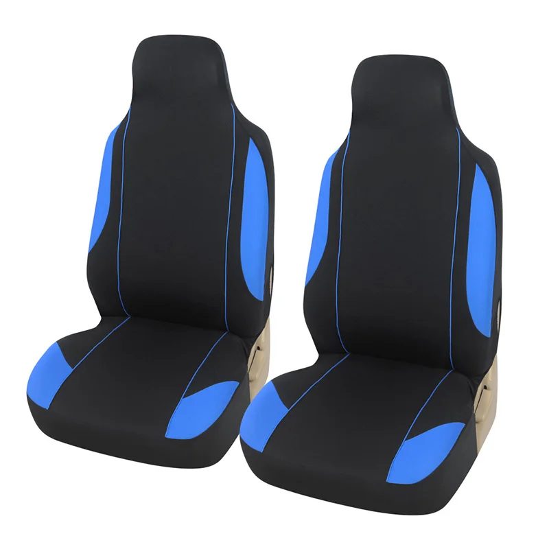 Blue seat cover Новое Премиум автомобильное кресло из полиэстера крышка Совместимость, подушка безопасности с различными цветами дополнительные чехлы для сидений для большинства моделей автомобильных сидений - Название цвета: Blue seat cover