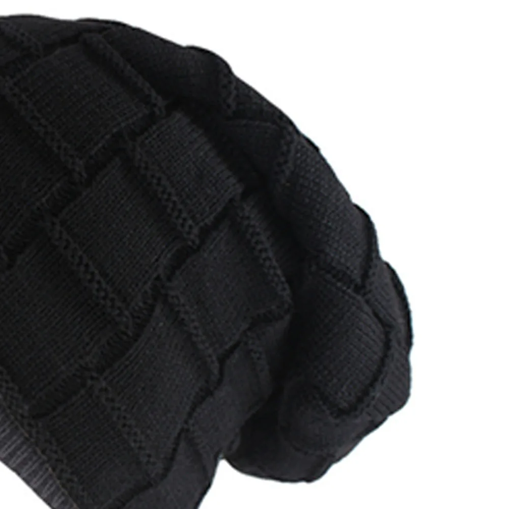 

Fleece Lined Hats For Women Knitted Wool Warm Winter Beanies Thick Hats For Men Female Fashion Caps Skullies & Beanies XL164
