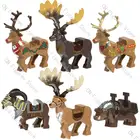 Одиночная продажа, эльфы Megaloceros, Рождественский олень, лошадь, крепление, животные, средневековые строительные блоки, детские игрушки, подарок 1751