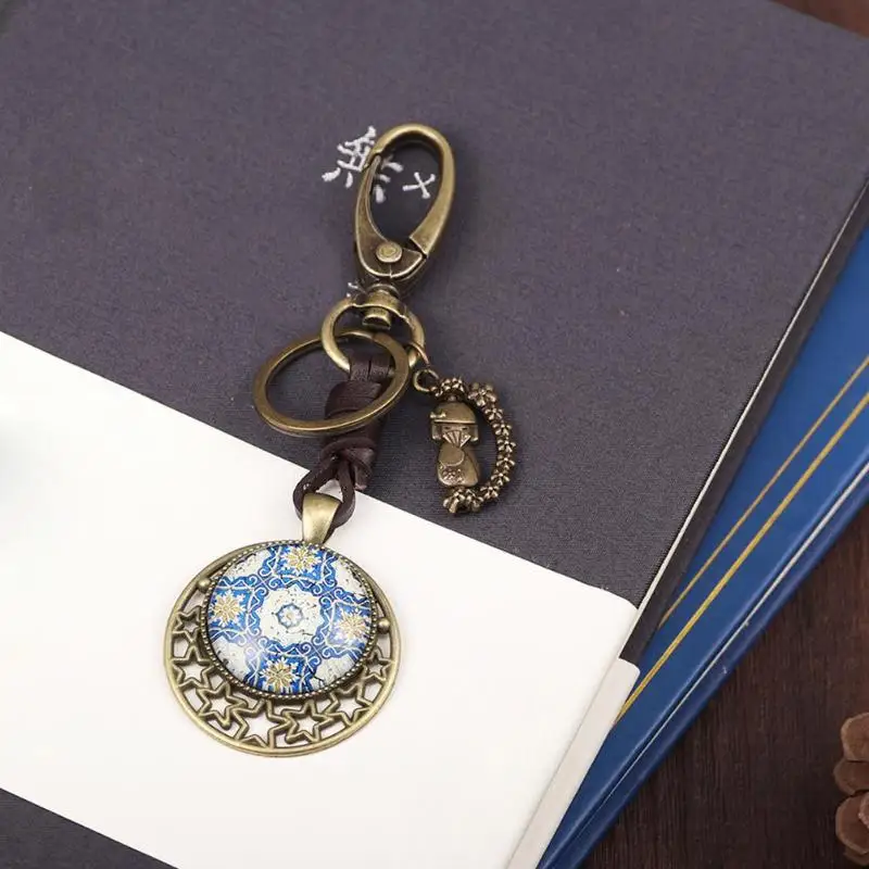 Горячая продажа брелок Классический нежная текстура Звезда полый Мандала Цветок
