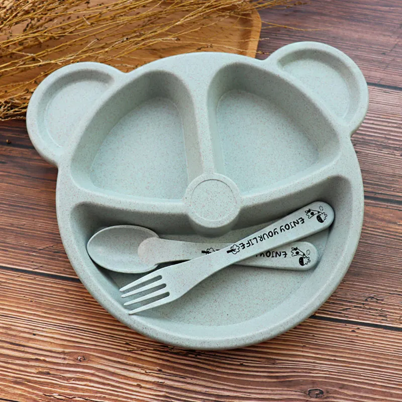 3 шт./компл. Набор детских тарелок с маленьким медведем креативная посуда детские