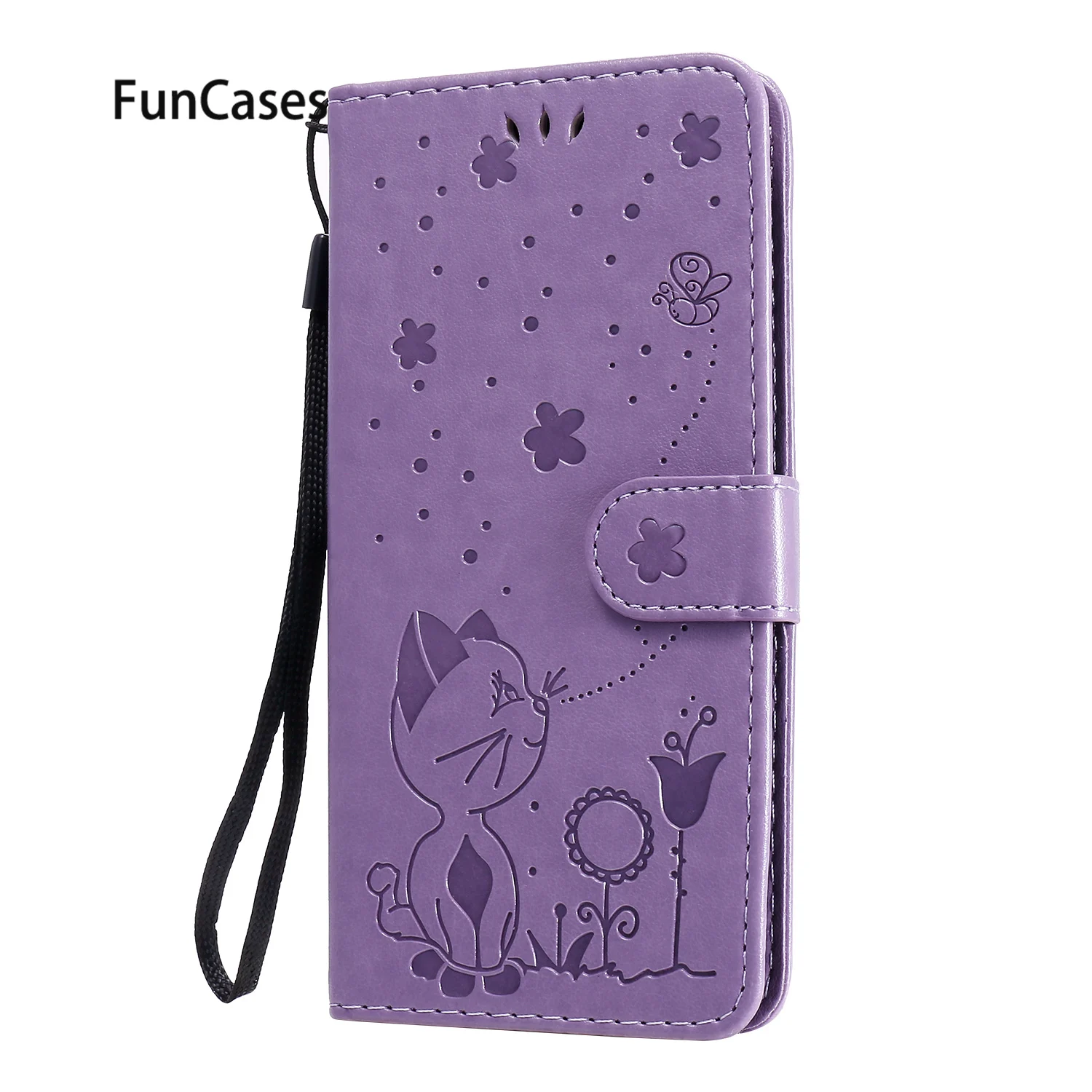 Фиолетовый кожаный флип-кошелек чехол для телефона Samsung J510 чехлы мобильных