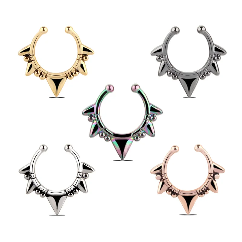 В стиле панк C Тип фальшивый нос украшения пирсинга ложная перегородка для