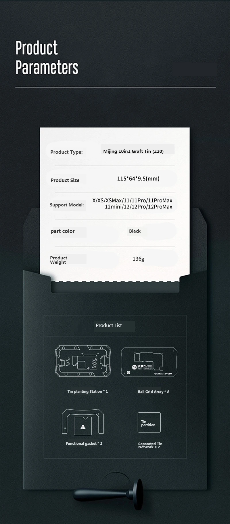 

MIJING Z20 Reballing iPhone X XS MAX 11 12 PRO PCB BGA