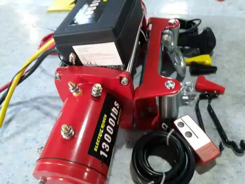 Лебедка 12V 13000 фунтов, электрическая лебедка трос лебедки
