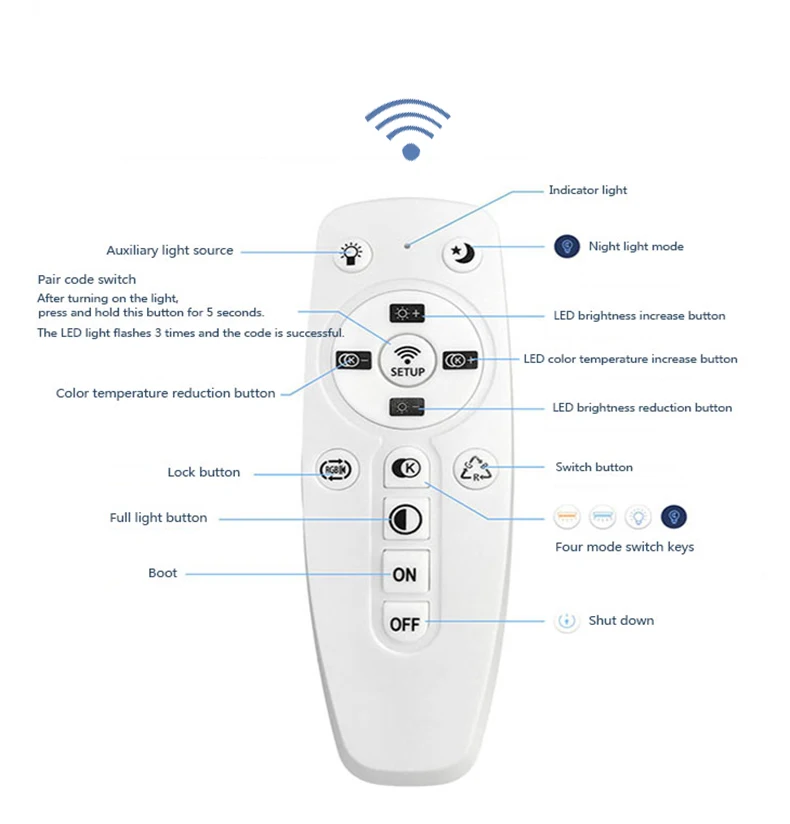 

Modern LED Bedroom Light Restaurant Kitchen Ceiling Acrylic Chandelier Remote Dimming