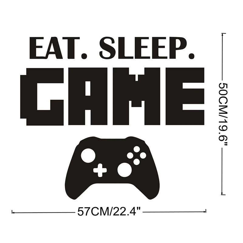 Eat Sleep игра букв виниловые наклейки на стены Стикеры джойстика геймпад искусства