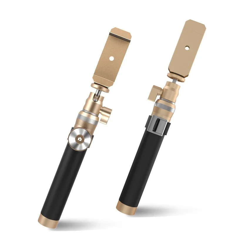 Роскошный Bluetooth монопод селфи палка ручной из матового металла Выдвижной Штатив